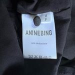 ANINE BING  Classic Black Silk Long‎ Sleeve Dress Size Small EUC Photo 8