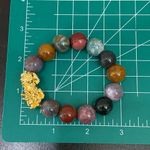 Handmade Natural Agate Multicolored Stone Pi Xiu Fengshui Lucky Stretch Bracelet Photo 6