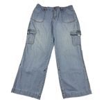 Vintage Gitano Baggy Cargo Jeans Size Size 18 (36") Skate Punk Denim 80s 90s Blue Photo 1