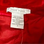 Joan Vass Women Sz 0 Red Velvet Two Button Blazer Holiday Evening Wear Luxury Photo 1