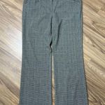 Norma Kamali Size 16 Pants Trouser Black Mini Plaid Straight Leg Mid Rise Career Photo 1