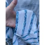 Isabella’s Closet knit size XL waterfall front hoodie in ocean blue and white. Photo 2