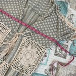 ZARA Limited Edition Patchwork Crochet Midi Kimono Boho Photo 5