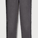 H&M  Divided Sequin Tuxedo Stripe Slim High Waist Skinny Jeans Dark Grey 8 Photo 0
