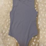 Babaton  Aritzia purple grey high neck snap button bodysuit women’s size medium Photo 4