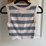 ZARA  Blue and White Striped Top Photo 0