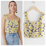 & Other Stories & Other Stories Linen Blend Sunflower Cropped Top Photo 1