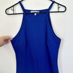 The Vanity Room NEW High Neck Tulip Hem Dress in Royal Blue - Size: Medium Photo 4