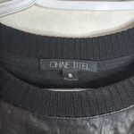 Ohne Titel Black Crew neck geometric quilt leather detail sweatshirt size S Photo 2