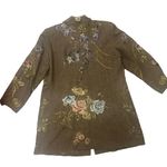 Peter Nygard Vintage Long Wool Tweed Embroidered Floral Coat 20W Quiet Luxury Prep Phoebe Photo 1