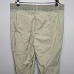 James Perse  Utility Pant Large Beige Cropped Drawstring Waist Casual Relaxed Fit Photo 6