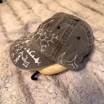 Gray Cap with White Tribal Design Photo 3