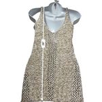Torn By Ronny Kobo sleeveless open knit tan brown Penney Sweater tank Top Size S Photo 3