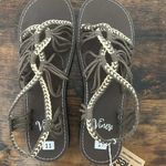 NWT Vines Islandwear Brown and Cream Braided Rope Women's Sandals Summer 11 Photo 0