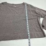 Bryn Walker  Top Womens Medium Button Back Long‎ Sleeve Boxy Soft Brown Grey Gray Photo 6