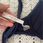 Seafolly Australia Ribbed Swimsuit Bikini Top Navy Blue (Size 8) Photo 2