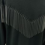Vinyl Icons GenX‎ Blondie Graphic Print Fringe Back Sweatshirt Black Large Black Photo 6