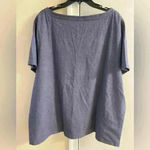 Cuddl Duds  scrubs top navy double pockets v neck. 3X. NWT Photo 3