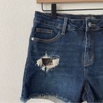 Judy Blue Camo Patch High Waist Denim Shorts M Photo 6