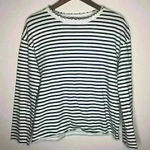 ZARA  Trafaluc collection navy and‎ white striped long sleeve top Sz S Photo 0