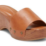Splendid Women's Tan Leather Slide Sandals Photo 0