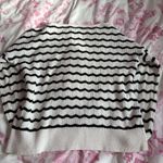 Loft  black and white striped sweater Photo 2