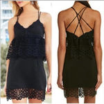 Gianni Bini  Monica Black Lace Peplum Strappy Dress Black Size 0 NWT Photo 12