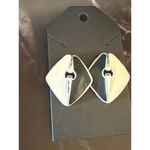 Retro Chic Black & White Geometric Earrings Photo 1