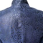 Vintage Marco Polo Leather and Suede Semi Fitted Zip Front Jacket Blue Size M Photo 10