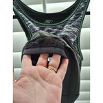 Skechers GOdry Womens Black Gray Heathered Athletic Tank Top Keyhole Green Trim Photo 3