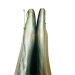 Saint Laurent  Metallic Blue Leather Bow Ballet Flats Size 391/2 US 9 Photo 7