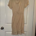 Roxy  Tan Midi Dress with Tie Front Photo 4