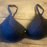 Adrienne Vittadini  black full coverage bra underwire lace‎ size 38DD Photo 0