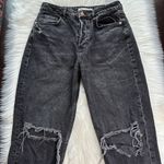 ZARA  Black Distressed High Rise Mom Jeans Photo 2