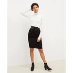 MM.LaFleur M.M. Lafleur The Soho Black Ruched Skirt size XL Photo 3