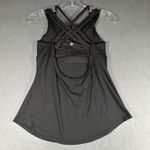 Lululemon  Beat The Heat Tank Womens 4 Black Strappy Built In Bra Tennis Running Photo 5