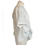 ZARA  XS Oversized Cropped Tie front Knot Embroidered Cotton Shirt Photo 3