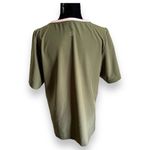 Lands' End  Womens Top Sz‎ M 10 12 Forest Moss Pink Elbow Sleeve 365 Tunic Green Photo 11