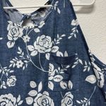 PaperMoon  Blue White Floral Racerback Tank‎ Top Women's XL Photo 2