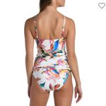 La Blanca Paradise Floral Keyhole Hi-Neck Tankini Top, NWT, Size 10 Photo 3