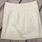Loft Ann Taylor  White Embroidered Skirt Photo 0