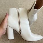 Boutique White Heel Booties Photo 3