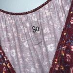 SO  Maroon Floral Mini Dress Photo 2