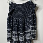 Ecote Black Paisley Smocked Bodice Off The Shoulder Dress Women's Small Photo 4