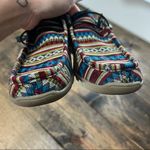 Roper Chillin Aztec Driving Moc Shoes in Blue Aztec Stripe Fabric 7 Photo 6