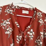 Love Riche  Women's Boutique A Line Dress Size Small Burnt Orange Floral Photo 5