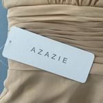 Azazie NWT Fifi Sand A-Line Strapless Chiffon Convertible Bridesmaid Dress Photo 3