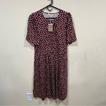 NWT Boden Louisa Short Jersey Dress Chestnut, Painted Dot size US 8 Long Photo 11