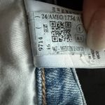 American Eagle  Stovepipe Jeans Womens 16 Short Blue Wide Leg Stretch Medium Wash Photo 15