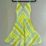 Christopher John Rogers Target Womens Size 0 Yellow Striped Flowy Bright Dress Photo 3